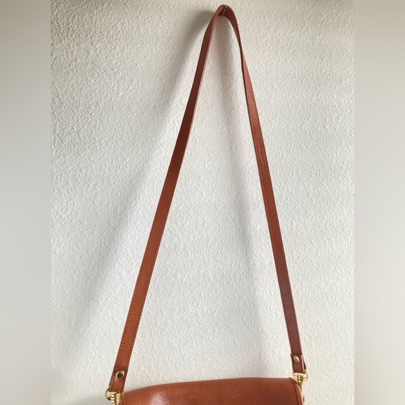 Classic Caramel Leather Crossbody Bag by Hunt Club - Picture 6 of 13